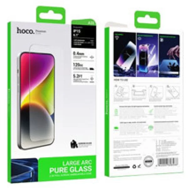 Sticla Protectoare Hoco A35 Corning Large Arc For Apple iPhone 16 Pro [Black]